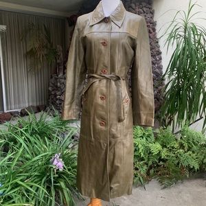 COPY - Vintage Wilsons Leather olive green trench…